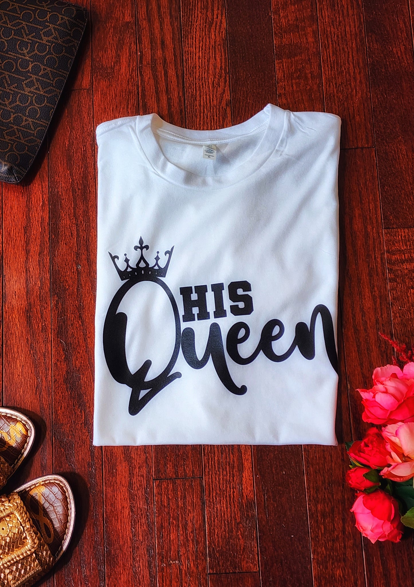 His Queen white Tee